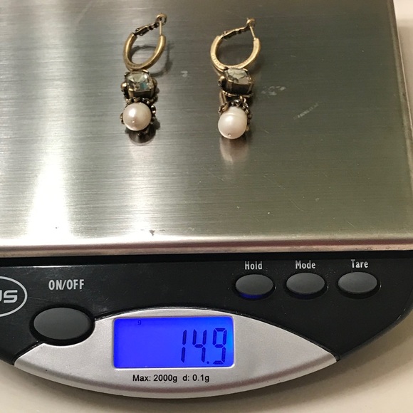 Alexander McQueen Clear Crystal Pearl Earrings - Picture 4 of 5